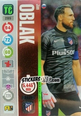 Sticker Jan Oblak - Top Class 2021-2022. Adrenalyn Xl - Panini