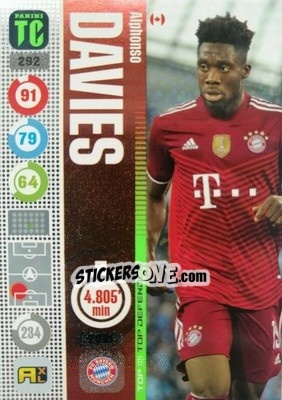 Sticker Alphonso Davies - Top Class 2021-2022. Adrenalyn Xl n. 292 - Panini