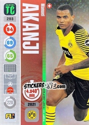Sticker Manuel Akanji - Top Class 2021-2022. Adrenalyn Xl n. 293 - Panini