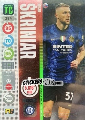 Sticker Milan Skriniar - Top Class 2021-2022. Adrenalyn Xl - Panini