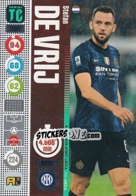 Sticker Stefan de Vrij - Top Class 2021-2022. Adrenalyn Xl n. 295 - Panini