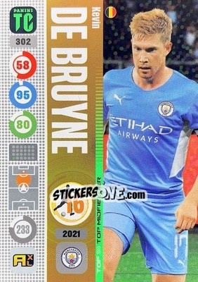 Sticker Kevin De Bruyne - Top Class 2021-2022. Adrenalyn Xl - Panini