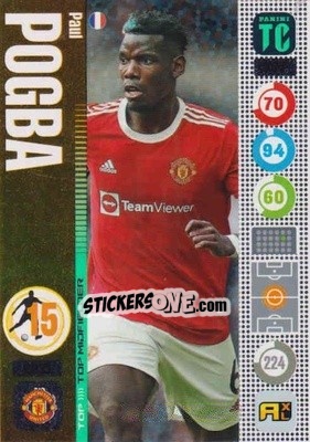 Sticker Paul Pogba - Top Class 2021-2022. Adrenalyn Xl n. 303 - Panini