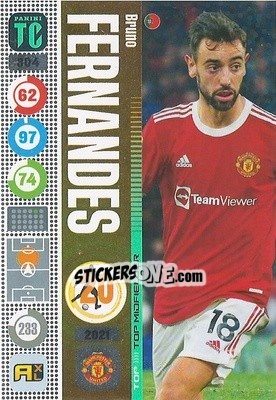 Sticker Bruno Fernandes - Top Class 2021-2022. Adrenalyn Xl n. 304 - Panini