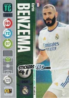 Sticker Karim Benzema - Top Class 2021-2022. Adrenalyn Xl n. 324 - Panini