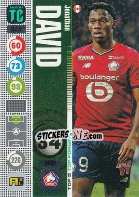 Sticker Jonathan David - Top Class 2021-2022. Adrenalyn Xl n. 325 - Panini