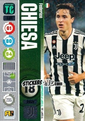 Sticker Federico Chiesa - Top Class 2021-2022. Adrenalyn Xl - Panini