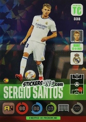 Sticker Sergio Santos - Top Class 2021-2022. Adrenalyn Xl - Panini