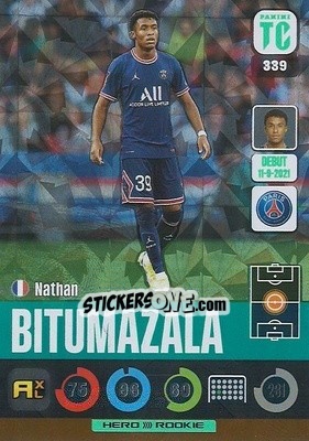 Sticker Nathan Bitumazala - Top Class 2021-2022. Adrenalyn Xl - Panini