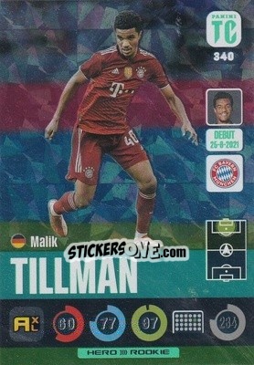 Sticker Malik Tillman - Top Class 2021-2022. Adrenalyn Xl - Panini