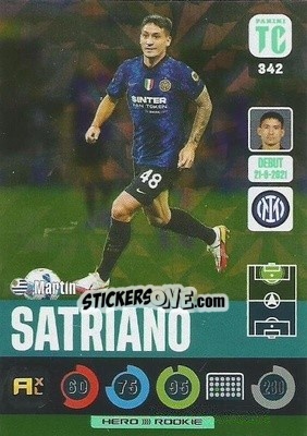 Figurina Martín Satriano - Top Class 2021-2022. Adrenalyn Xl - Panini