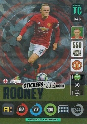 Sticker Wayne Rooney - Top Class 2021-2022. Adrenalyn Xl n. 346 - Panini