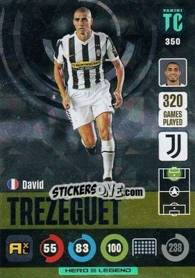 Sticker David Trezeguet - Top Class 2021-2022. Adrenalyn Xl - Panini