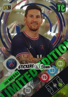 Sticker Lionel Messi - Top Class 2021-2022. Adrenalyn Xl n. XLE-LM - Panini