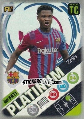 Sticker Ansu Fati - Top Class 2021-2022. Adrenalyn Xl n. P10 - Panini
