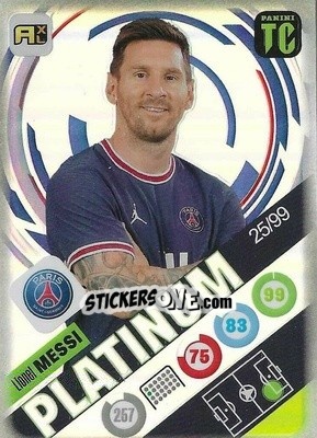 Sticker Lionel Messi - Top Class 2021-2022. Adrenalyn Xl n. P14 - Panini