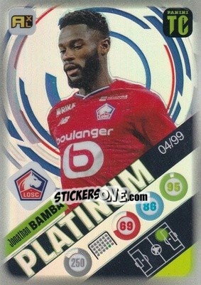 Sticker Jonathan Bamba - Top Class 2021-2022. Adrenalyn Xl - Panini
