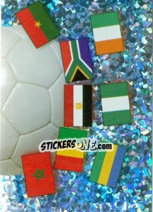 Sticker All the country's flags (Puzzle) - Africa Cup 2010 n. 4 - Panini