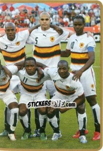 Sticker Team Angola (Puzzle) - Africa Cup 2010 n. 7 - Panini