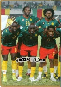 Figurina Team Cameroon (Puzzle) - Africa Cup 2010 - Panini