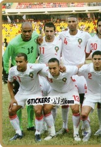 Sticker Team Morocco (Puzzle) - Africa Cup 2010 n. 44 - Panini