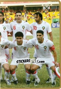 Figurina Team Morocco (Puzzle) - Africa Cup 2010 - Panini
