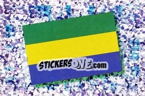 Sticker Flag of Gabon - Africa Cup 2010 n. 62 - Panini