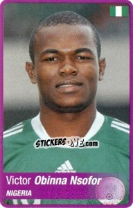 Figurina Victor Obinna - Africa Cup 2010 - Panini