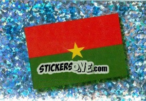 Sticker Flag of Burkina Faso - Africa Cup 2010 n. 129 - Panini