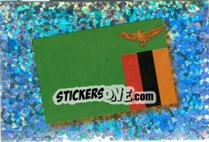 Sticker Flag of Zambia - Africa Cup 2010 n. 158 - Panini
