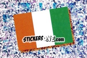 Sticker Flag of Cote d'Ivoire - Africa Cup 2010 - Panini