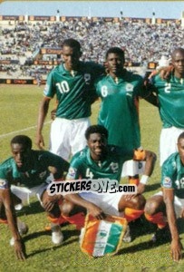 Sticker Team Cote d'Ivoire (Puzzle) - Africa Cup 2010 - Panini