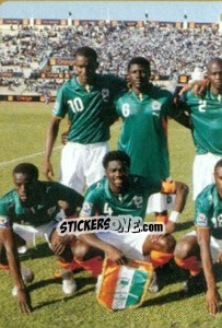 Sticker Team Cote d'Ivoire (Puzzle) - Africa Cup 2010 n. 235 - Panini