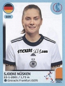 Sticker Sjoeke Nüsken - UEFA Women's Euro England 2022 n. 123 - Panini