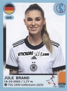 Figurina Jule Brand - UEFA Women's Euro England 2022 - Panini