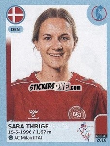 Figurina Sara Thrige - UEFA Women's Euro England 2022 - Panini