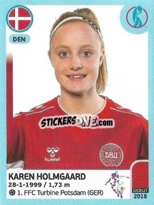 Figurina Karen Holmgaard - UEFA Women's Euro England 2022 - Panini