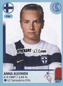 Sticker Anna Auvinen - UEFA Women's Euro England 2022 n. 186 - Panini