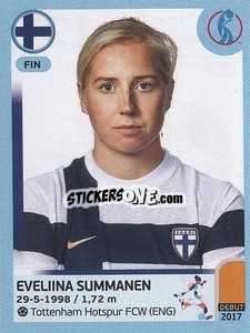 Sticker Eveliina Summanen - UEFA Women's Euro England 2022 n. 191 - Panini