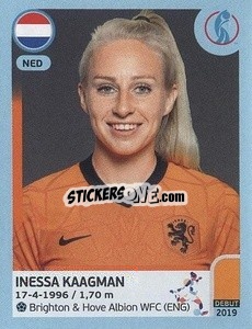 Cromo Inessa Kaagman - UEFA Women's Euro England 2022 - Panini