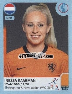 Cromo Inessa Kaagman - UEFA Women's Euro England 2022 n. 213 - Panini