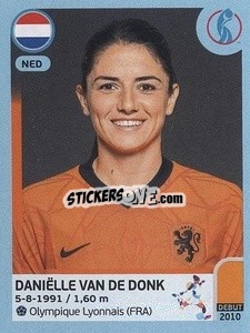 Sticker Daniëlle Van de Donk - UEFA Women's Euro England 2022 n. 214 - Panini