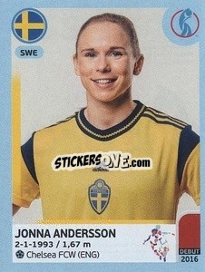 Figurina Jonna Andersson - UEFA Women's Euro England 2022 - Panini