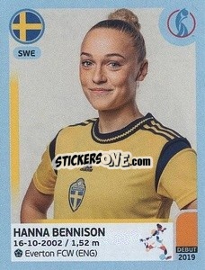 Figurina Hanna Bennison - UEFA Women's Euro England 2022 n. 233 - Panini