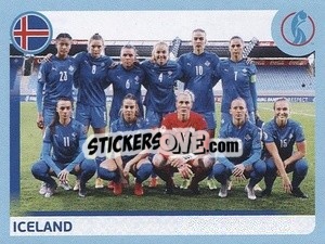 Figurina Iceland Team - UEFA Women's Euro England 2022 - Panini