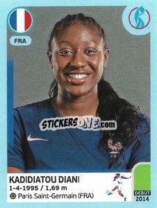 Sticker Kadidiatou Diani - UEFA Women's Euro England 2022 n. 300 - Panini