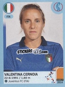 Figurina Valentina Cernoia - UEFA Women's Euro England 2022 - Panini