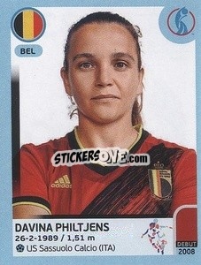 Sticker Davina Philtjens - UEFA Women's Euro England 2022 n. 333 - Panini
