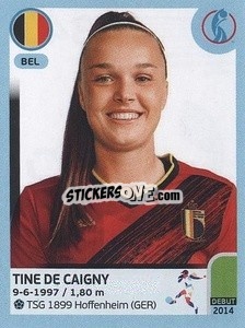 Sticker Tine De Caigny - UEFA Women's Euro England 2022 n. 343 - Panini