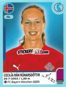 Sticker Cecilía Rán Rúnarsdóttir - UEFA Women's Euro England 2022 n. 348 - Panini